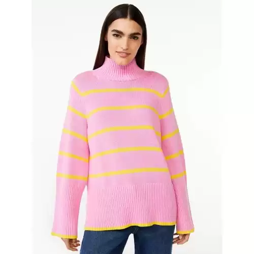 Free Assembly Women’s Tall Rib Turtleneck Sweater