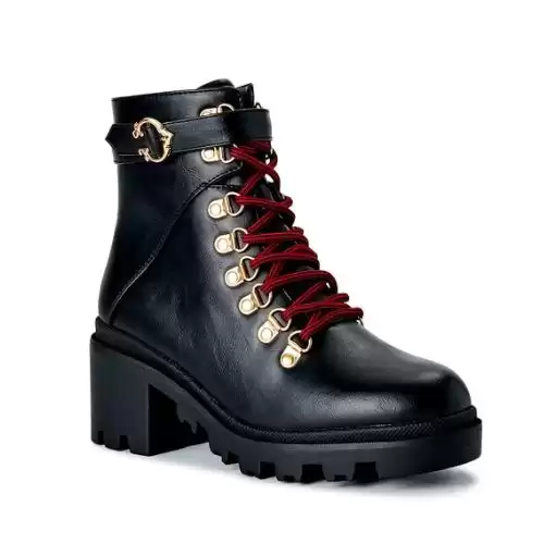 C. Wonder Women's Laney Lug Sole Lace Up Boots