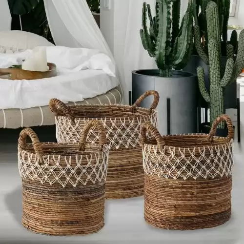 Romantic Chic 3 Piece Wicker Basket Set